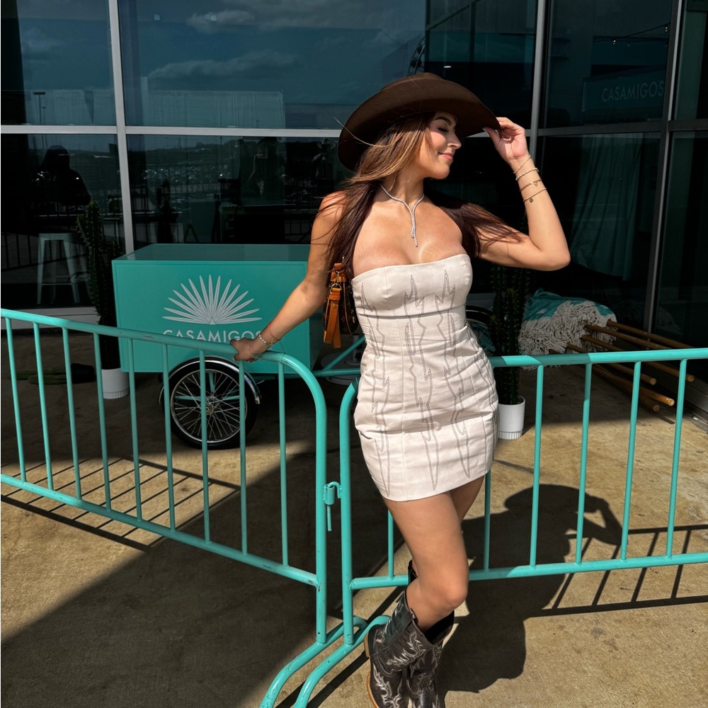 Creme Cowgirl Rodeo mini dress